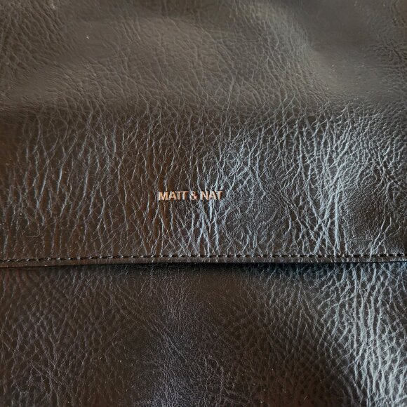 🇨🇦 Matt & Nat Black Vegan Leather Handbag/Clutch/Hobo – EUC - Picture 3 of 12